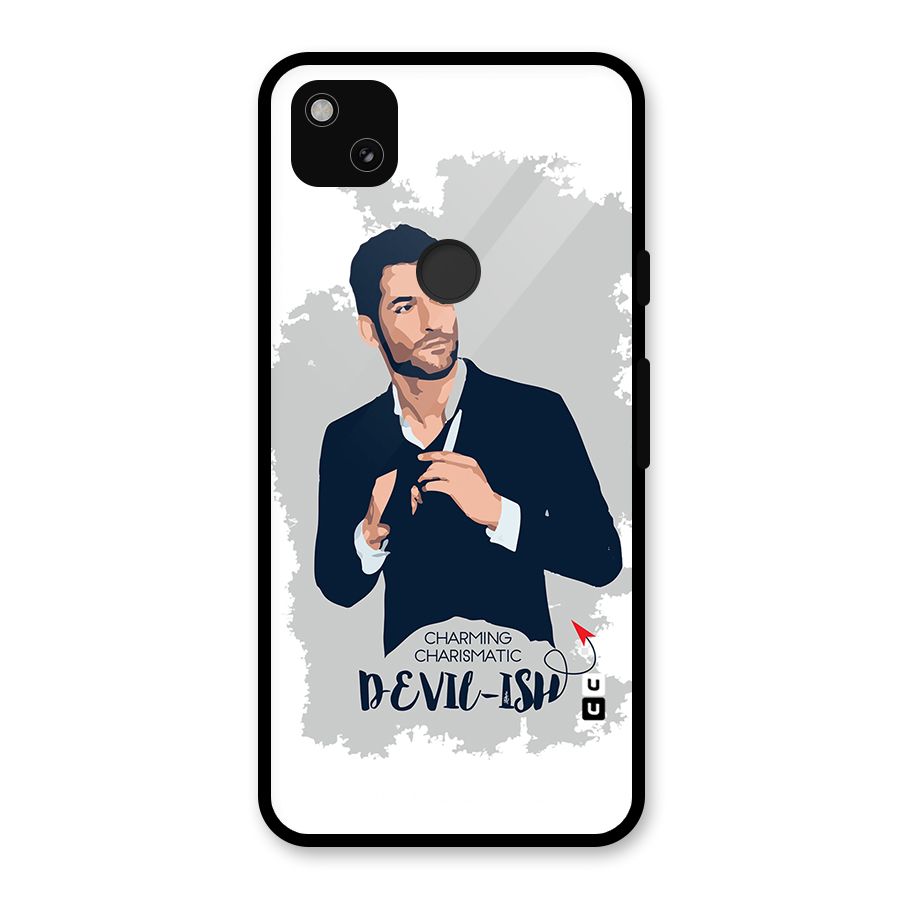 Charming Charismatic Lucifer Glass Back Case for Google Pixel 4a