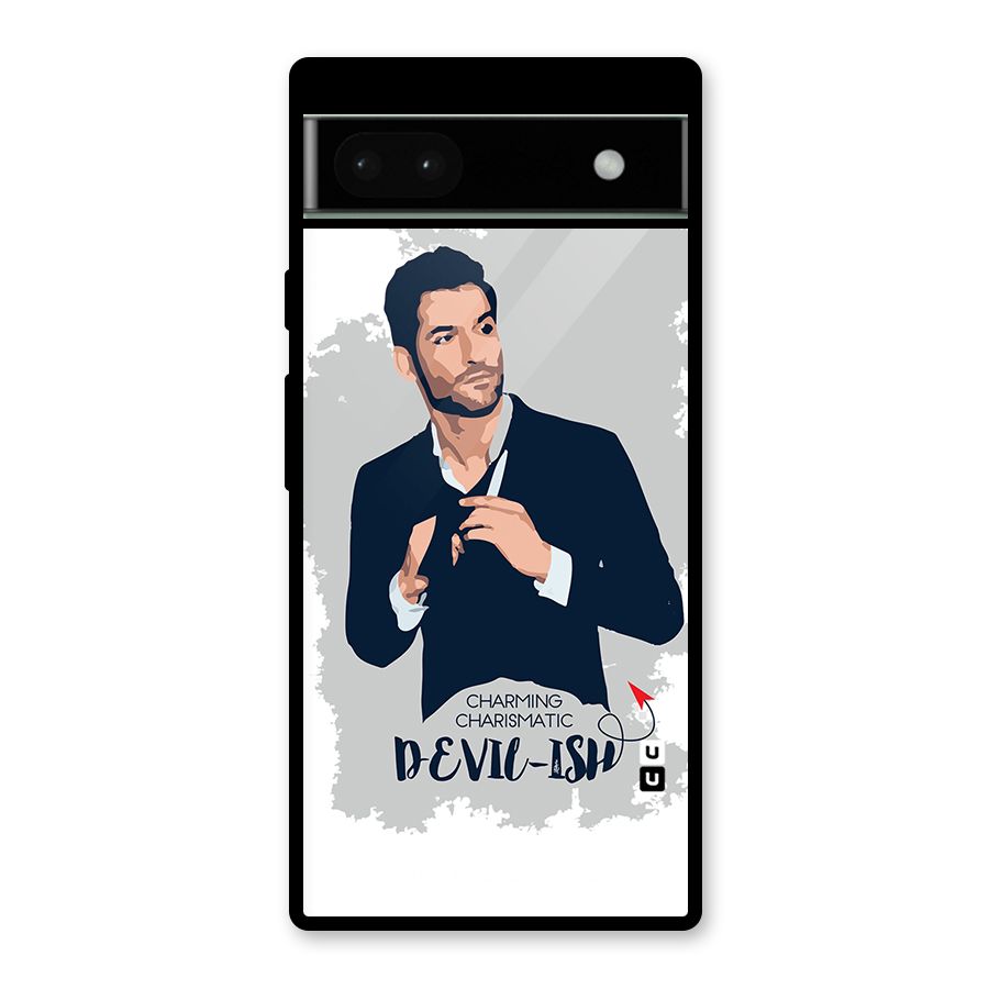 Charming Charismatic Lucifer Glass Back Case for Google Pixel 6a
