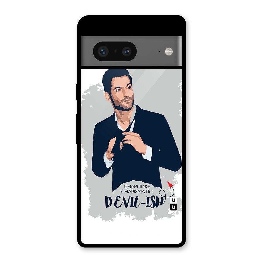 Charming Charismatic Lucifer Glass Back Case for Google Pixel 7