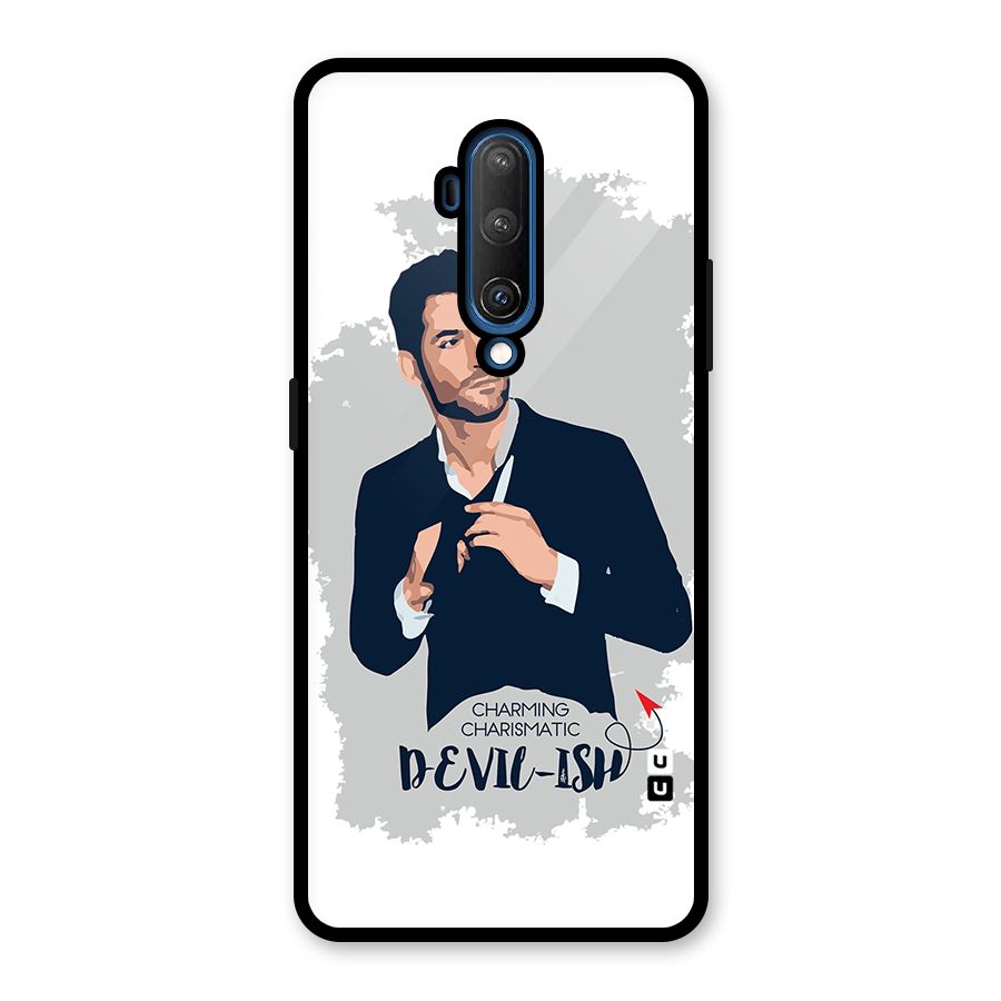 Charming Charismatic Lucifer Glass Back Case for OnePlus 7T Pro