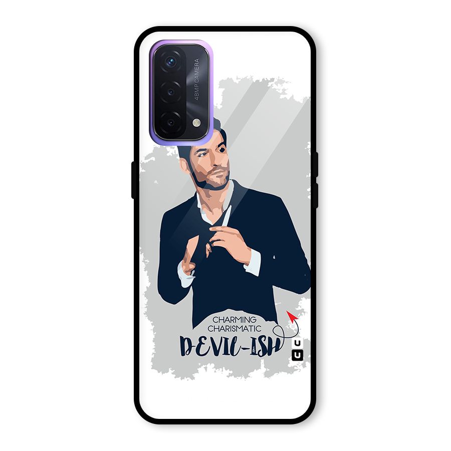 Charming Charismatic Lucifer Glass Back Case for Oppo A74 5G