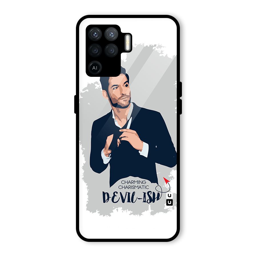 Charming Charismatic Lucifer Glass Back Case for Oppo F19 Pro