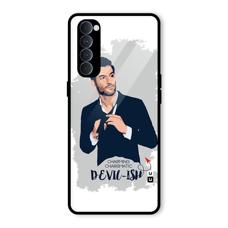 Charming Charismatic Lucifer Glass Back Case for Oppo Reno4 Pro