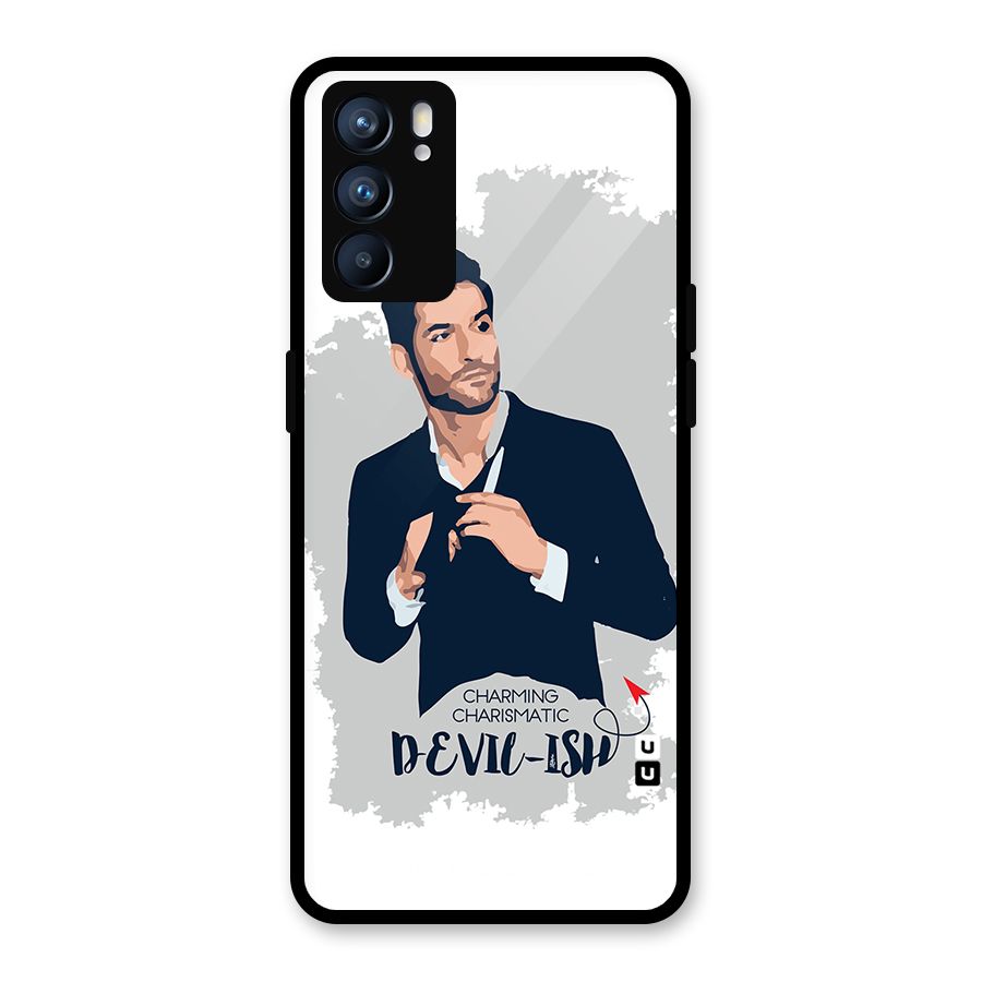 Charming Charismatic Lucifer Glass Back Case for Oppo Reno6 5G