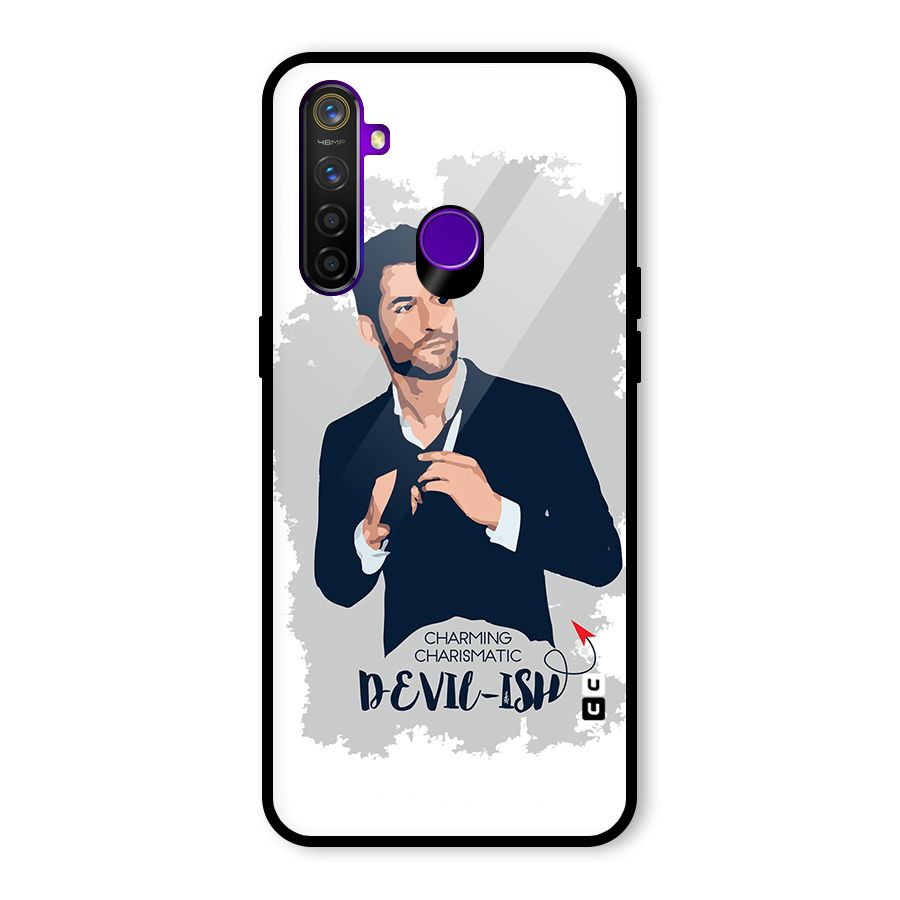 Charming Charismatic Lucifer Glass Back Case for Realme 5 Pro