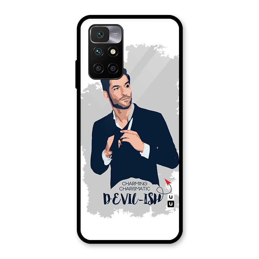 Charming Charismatic Lucifer Glass Back Case for Redmi 10 Prime
