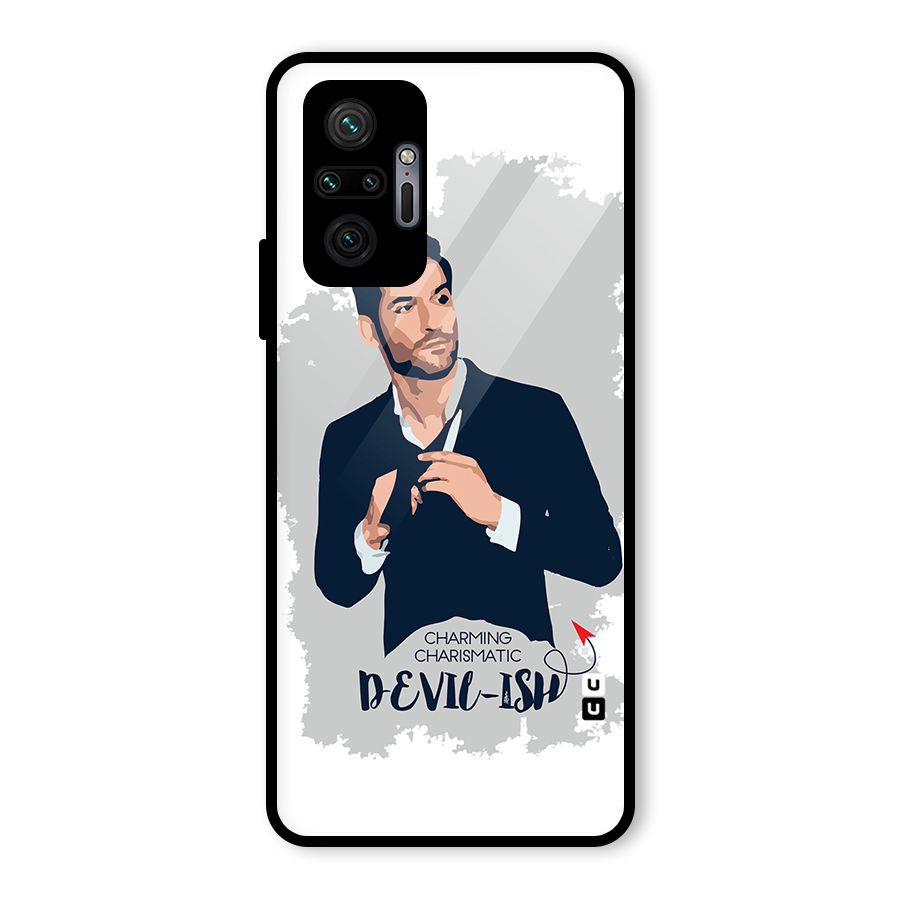 Charming Charismatic Lucifer Glass Back Case for Redmi Note 10 Pro Max