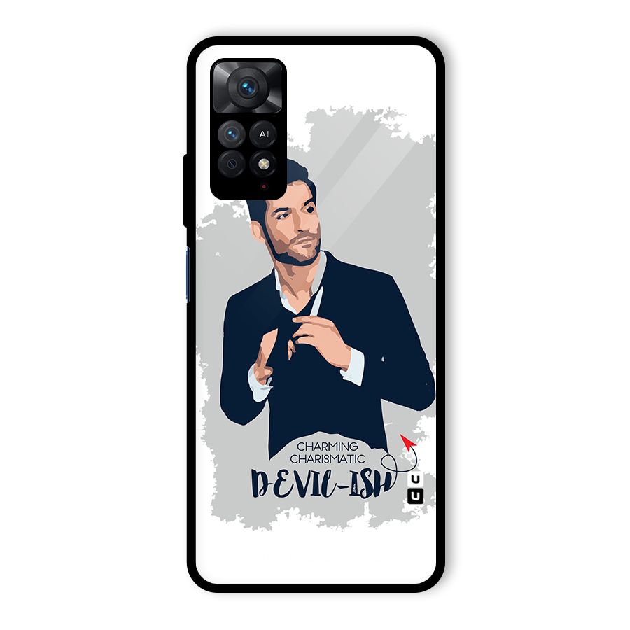 Charming Charismatic Lucifer Glass Back Case for Redmi Note 11 Pro
