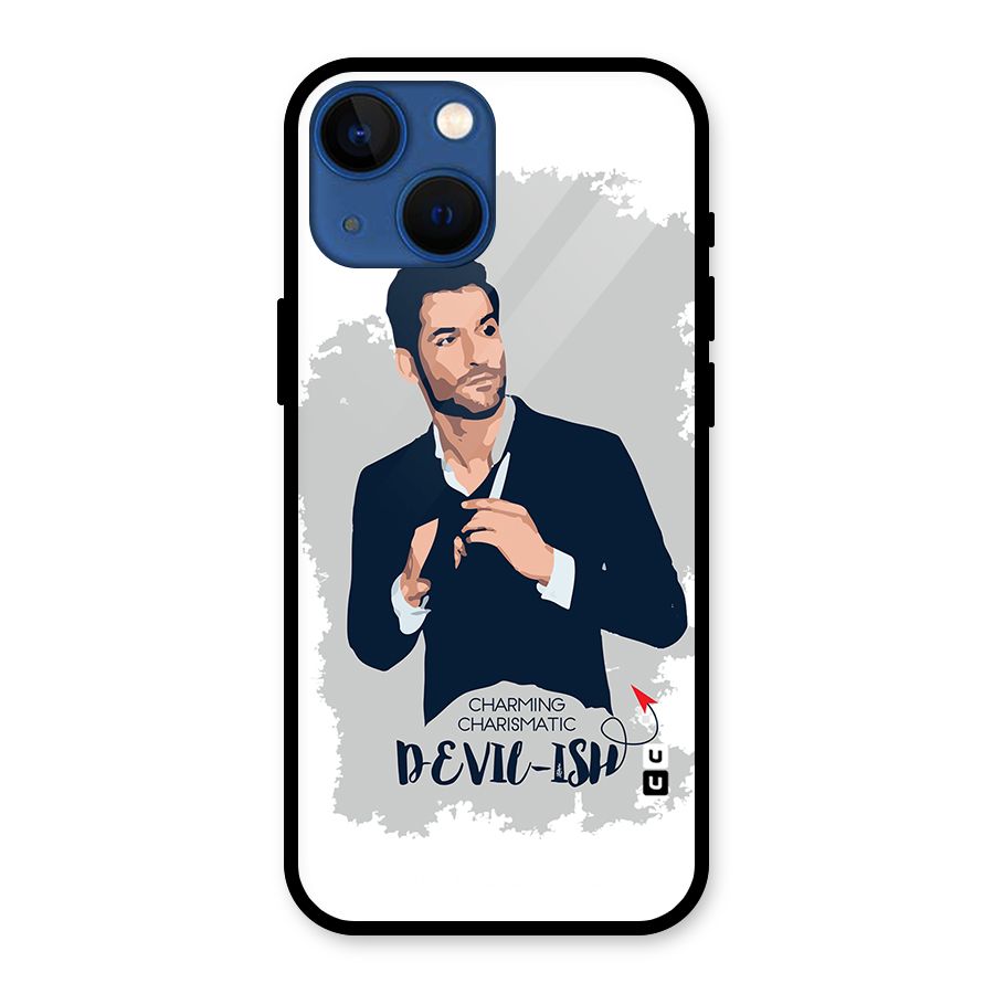 Charming Charismatic Lucifer Glass Back Case for iPhone 13 Mini