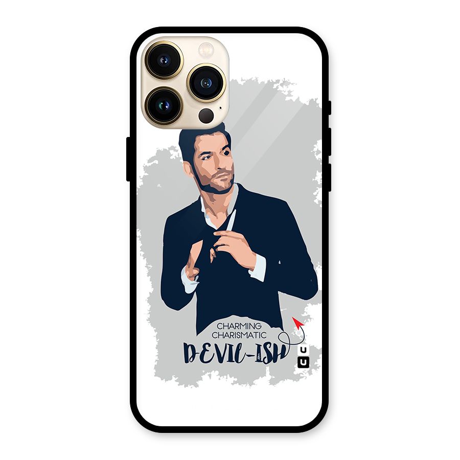 Charming Charismatic Lucifer Glass Back Case for iPhone 13 Pro Max