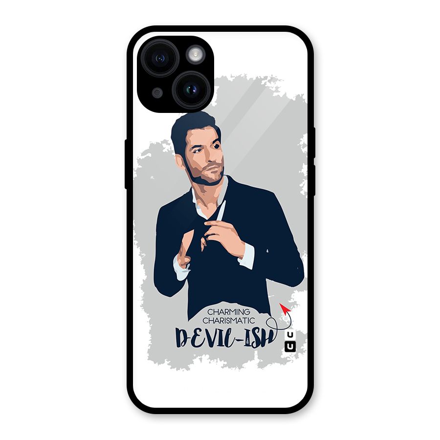 Charming Charismatic Lucifer Glass Back Case for iPhone 14