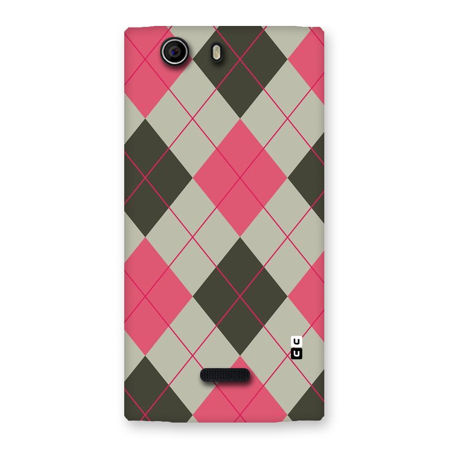 Check And Lines Back Case for Canvas Nitro 2 E311