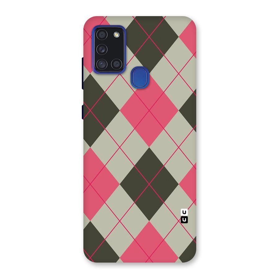 Check And Lines Back Case for Galaxy A21s