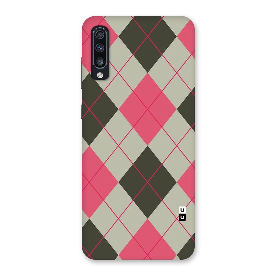 Check And Lines Back Case for Galaxy A70