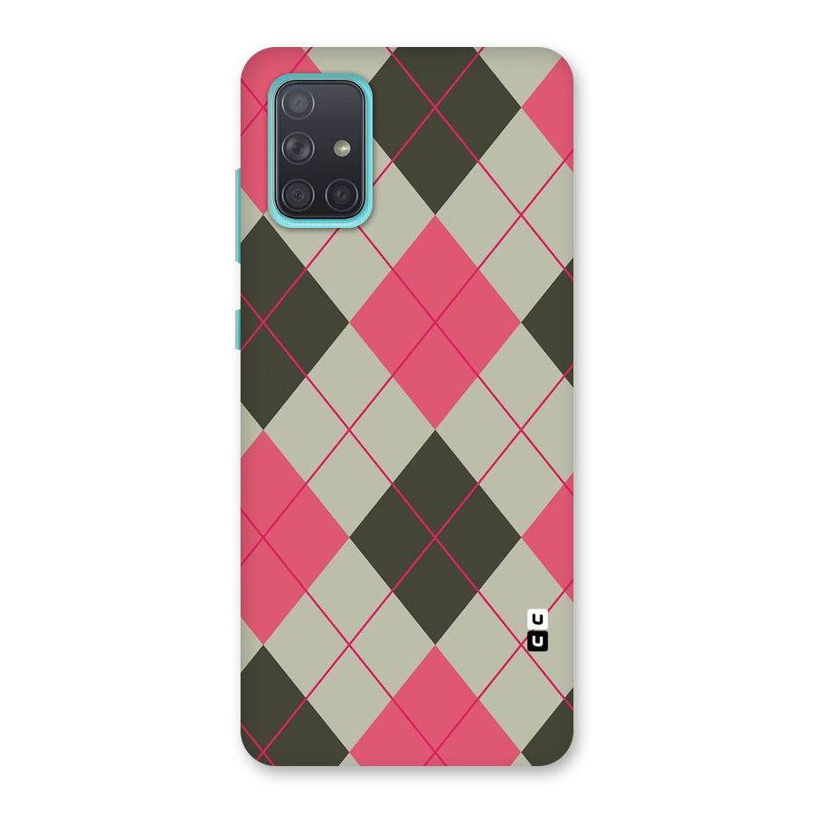 Check And Lines Back Case for Galaxy A71