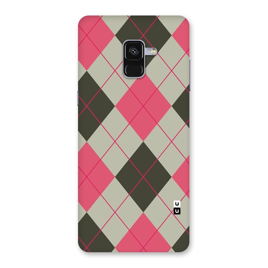 Check And Lines Back Case for Galaxy A8 Plus