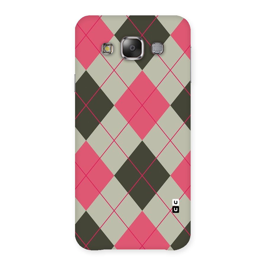 Check And Lines Back Case for Galaxy E7