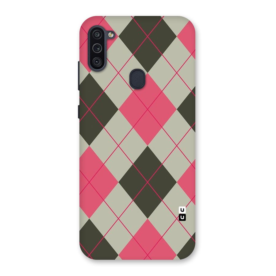 Check And Lines Back Case for Galaxy M11