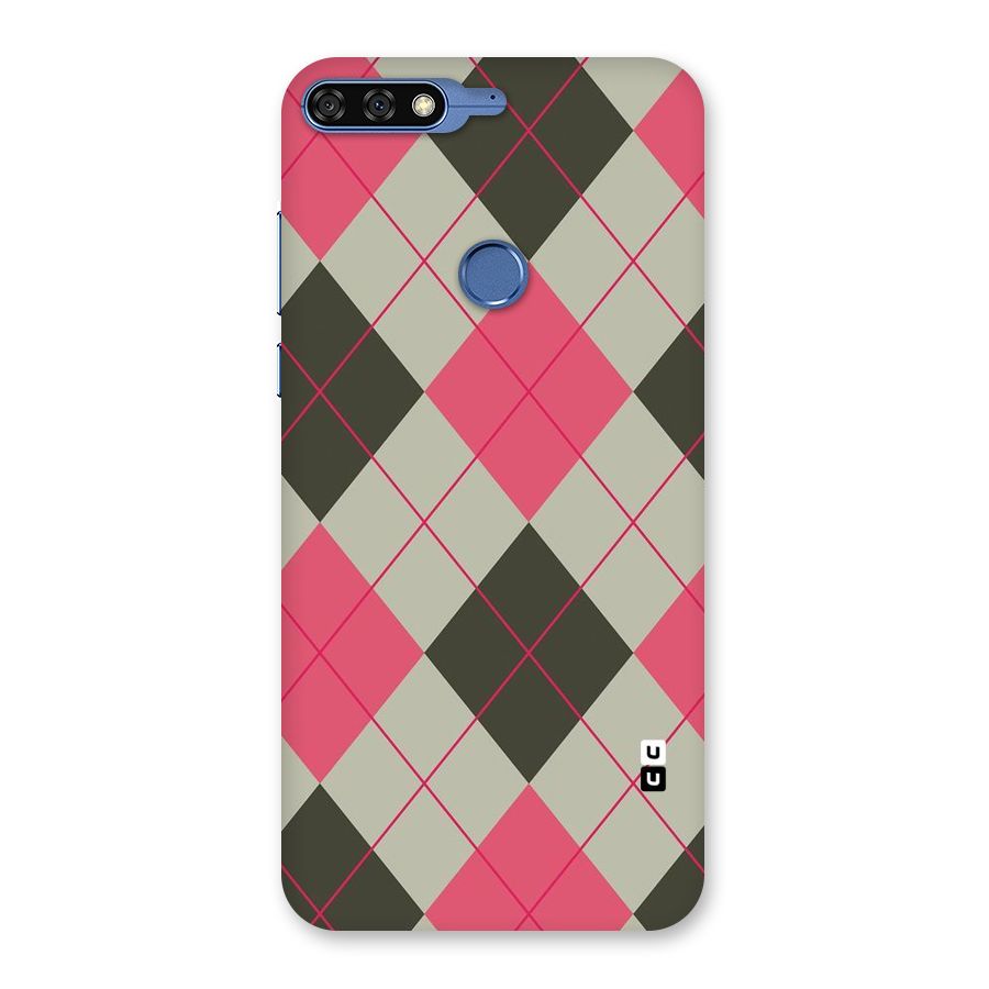 Check And Lines Back Case for Honor 7C