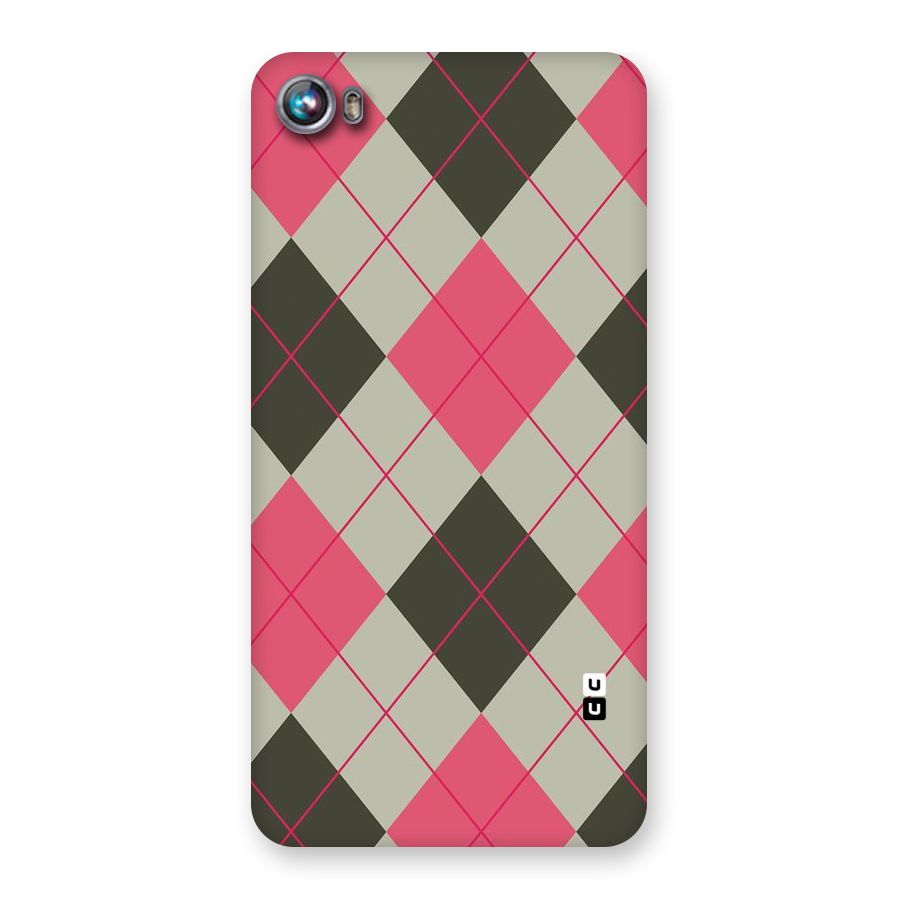 Check And Lines Back Case for Micromax Canvas Fire 4 A107