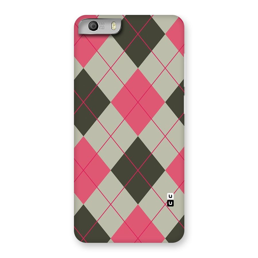 Check And Lines Back Case for Micromax Canvas Knight 2