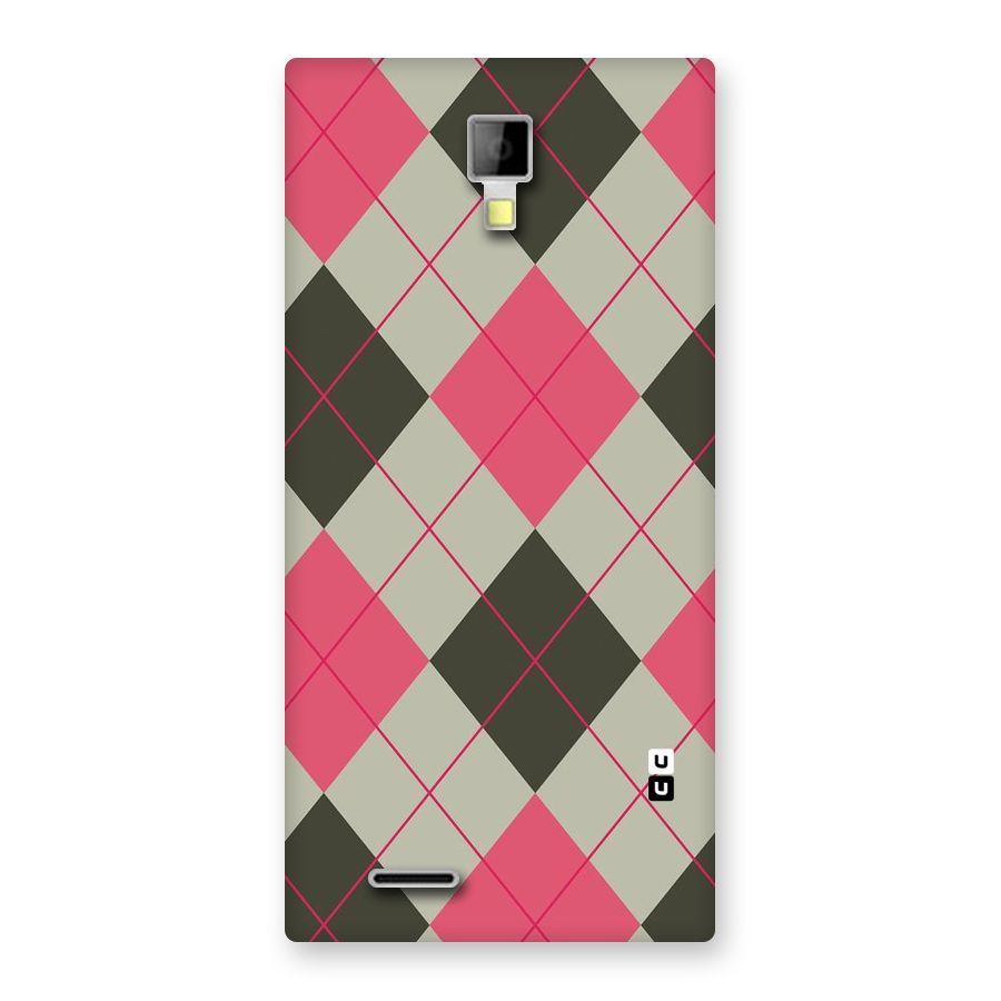 Check And Lines Back Case for Micromax Canvas Xpress A99