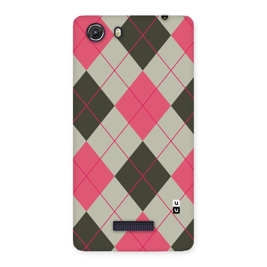 Check And Lines Back Case for Micromax Unite 3