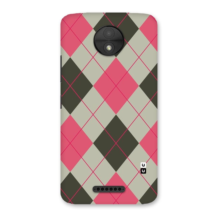 Check And Lines Back Case for Moto C
