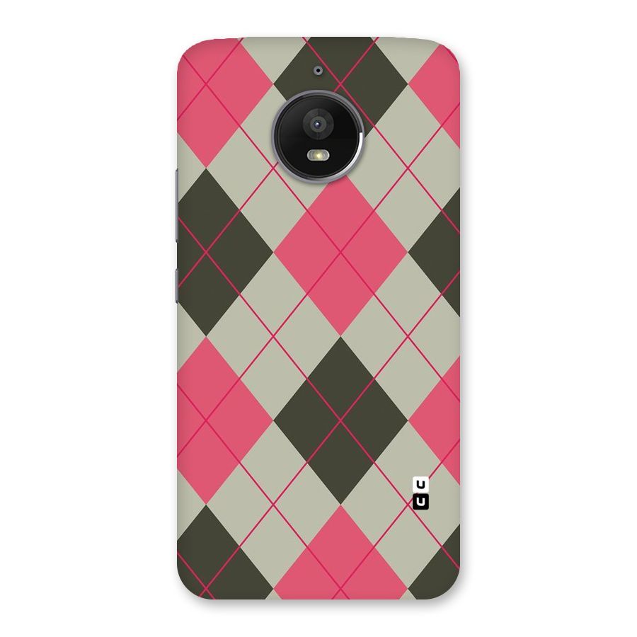 Check And Lines Back Case for Moto E4 Plus