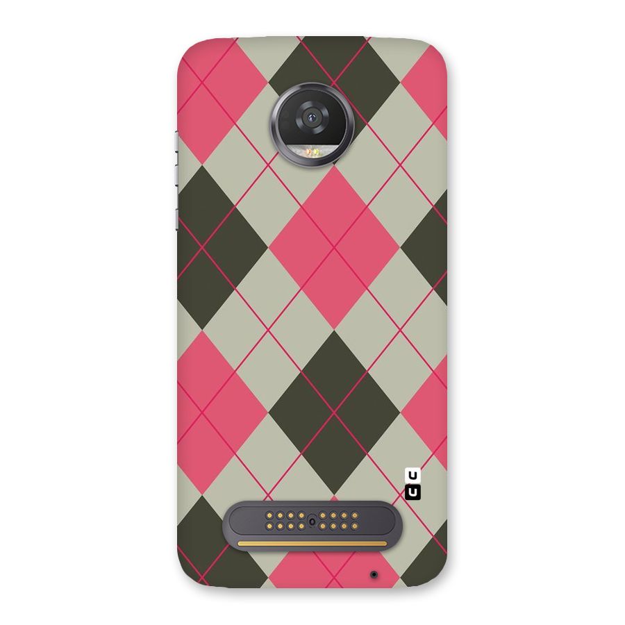 Check And Lines Back Case for Moto Z2 Play