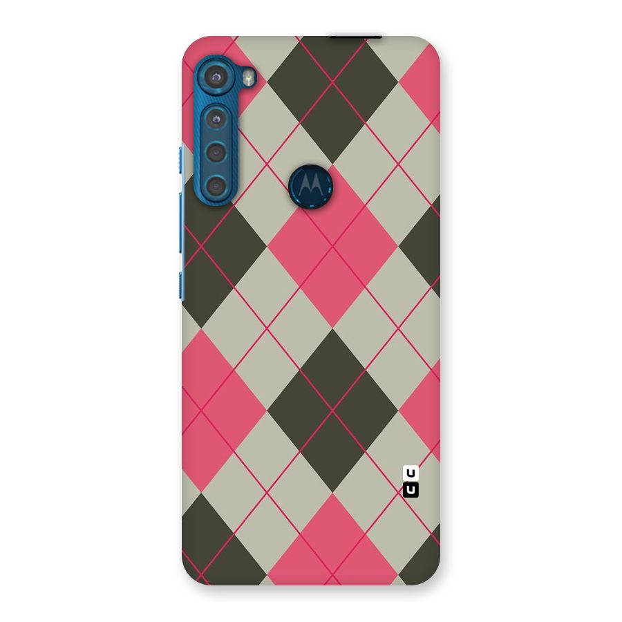 Check And Lines Back Case for Motorola One Fusion Plus