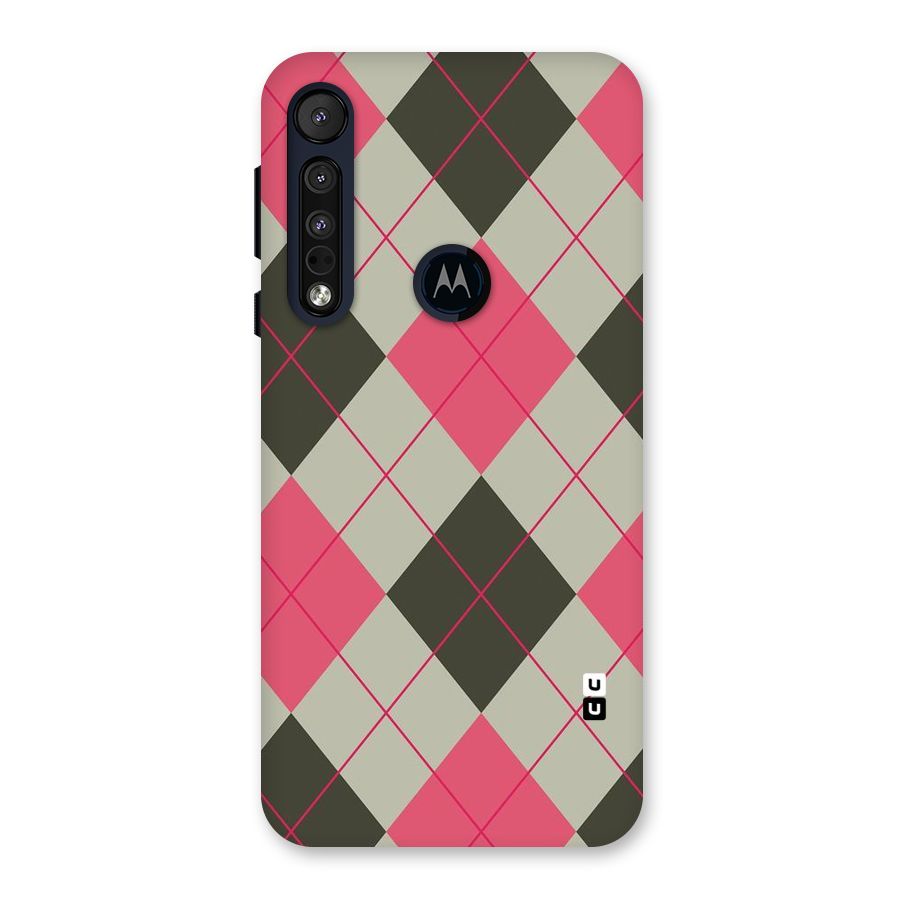 Check And Lines Back Case for Motorola One Macro