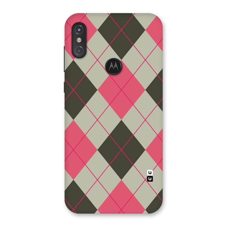 Check And Lines Back Case for Motorola One Power
