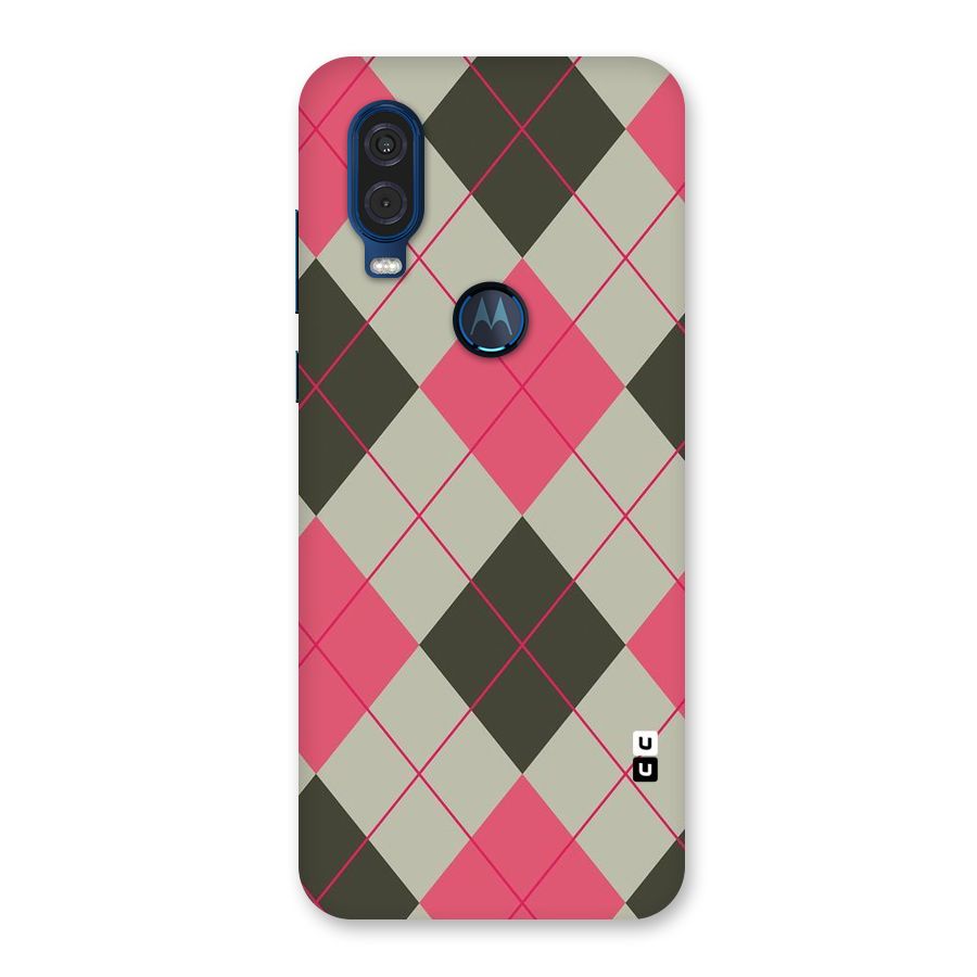 Check And Lines Back Case for Motorola One Vision