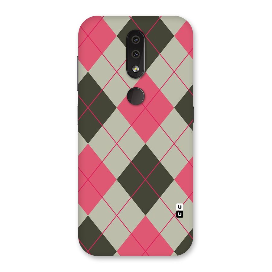 Check And Lines Back Case for Nokia 4.2