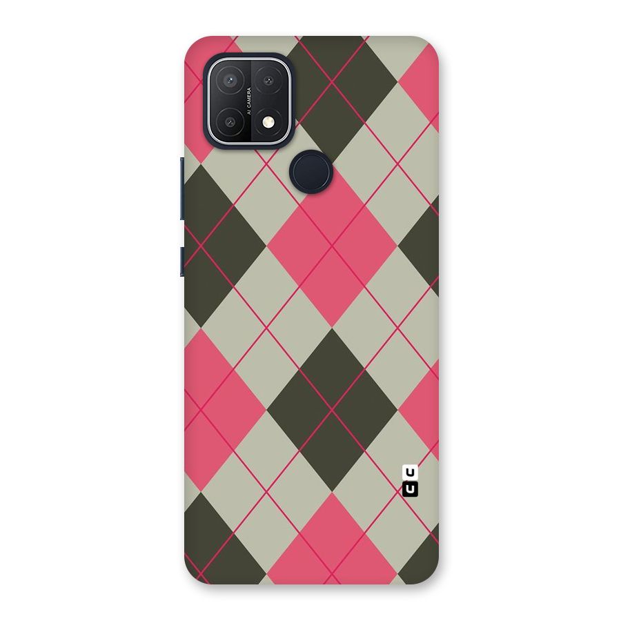 Check And Lines Back Case for Oppo A15s