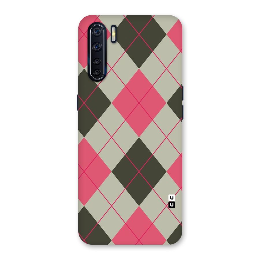 Check And Lines Back Case for Oppo F15