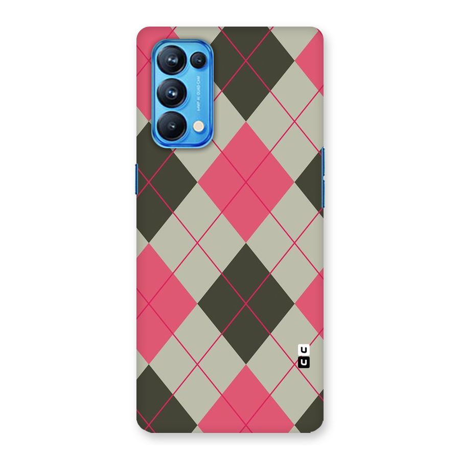 Check And Lines Back Case for Oppo Reno5 Pro 5G