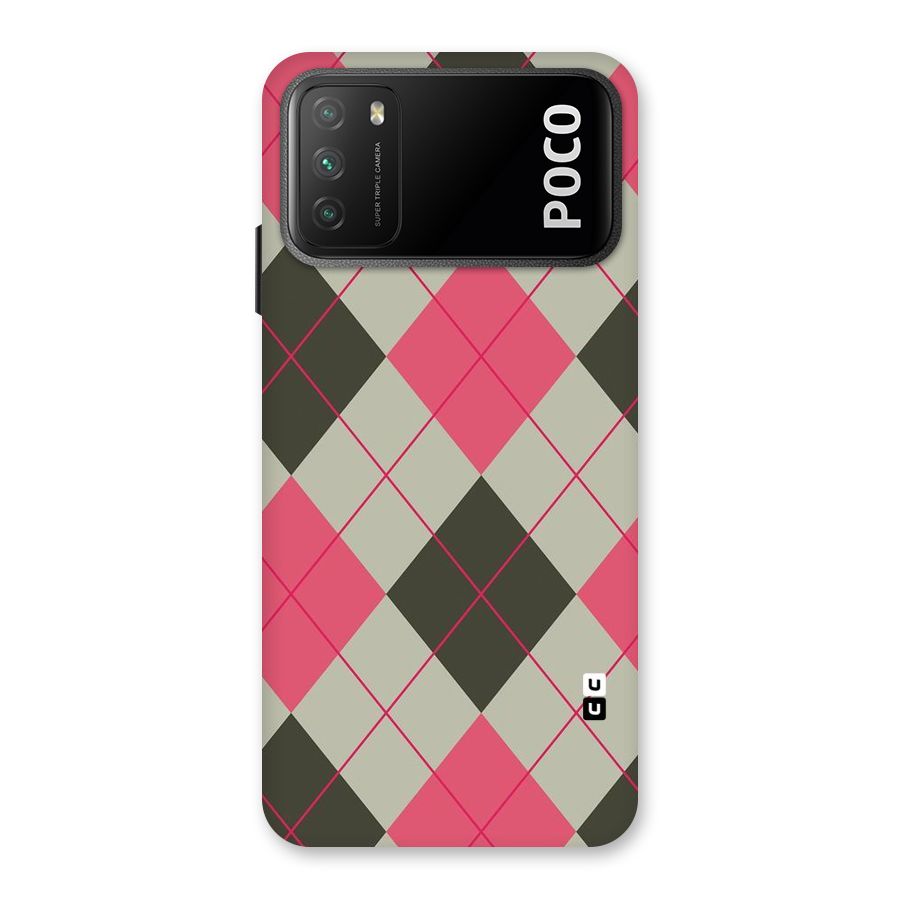 Check And Lines Back Case for Poco M3