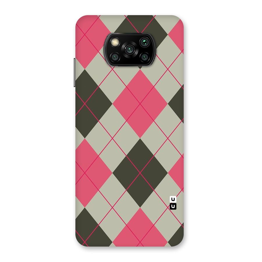 Check And Lines Back Case for Poco X3
