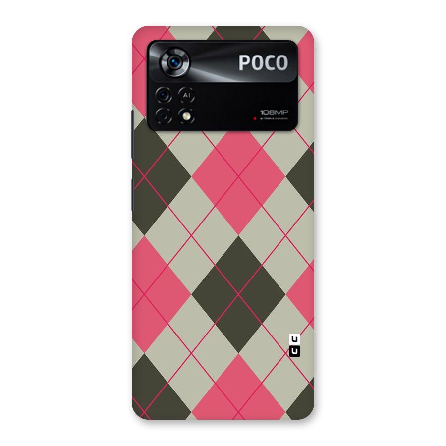 Check And Lines Back Case for Poco X4 Pro 5G