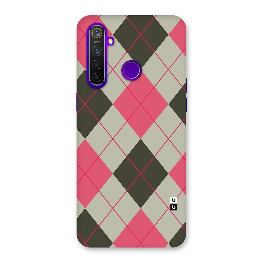 Check And Lines Back Case for Realme 5 Pro