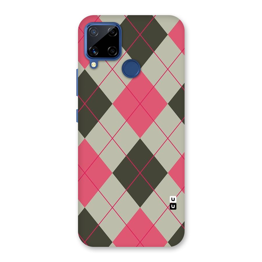 Check And Lines Back Case for Realme C15