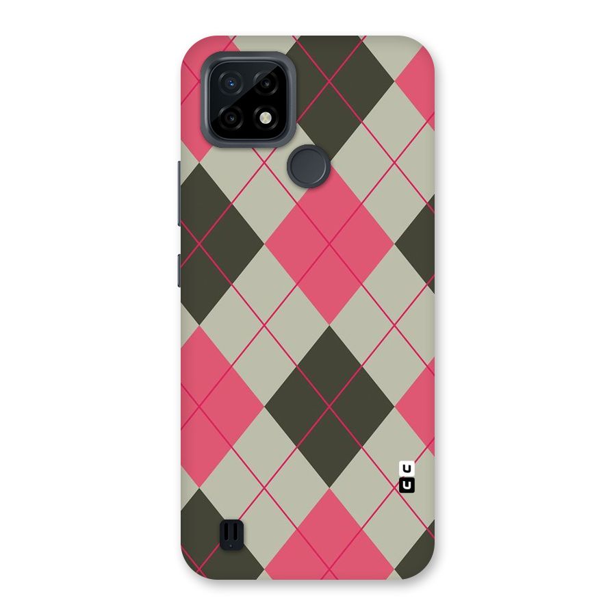 Check And Lines Back Case for Realme C21