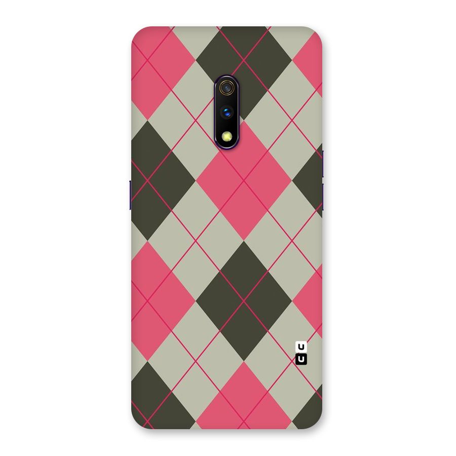 Check And Lines Back Case for Realme X