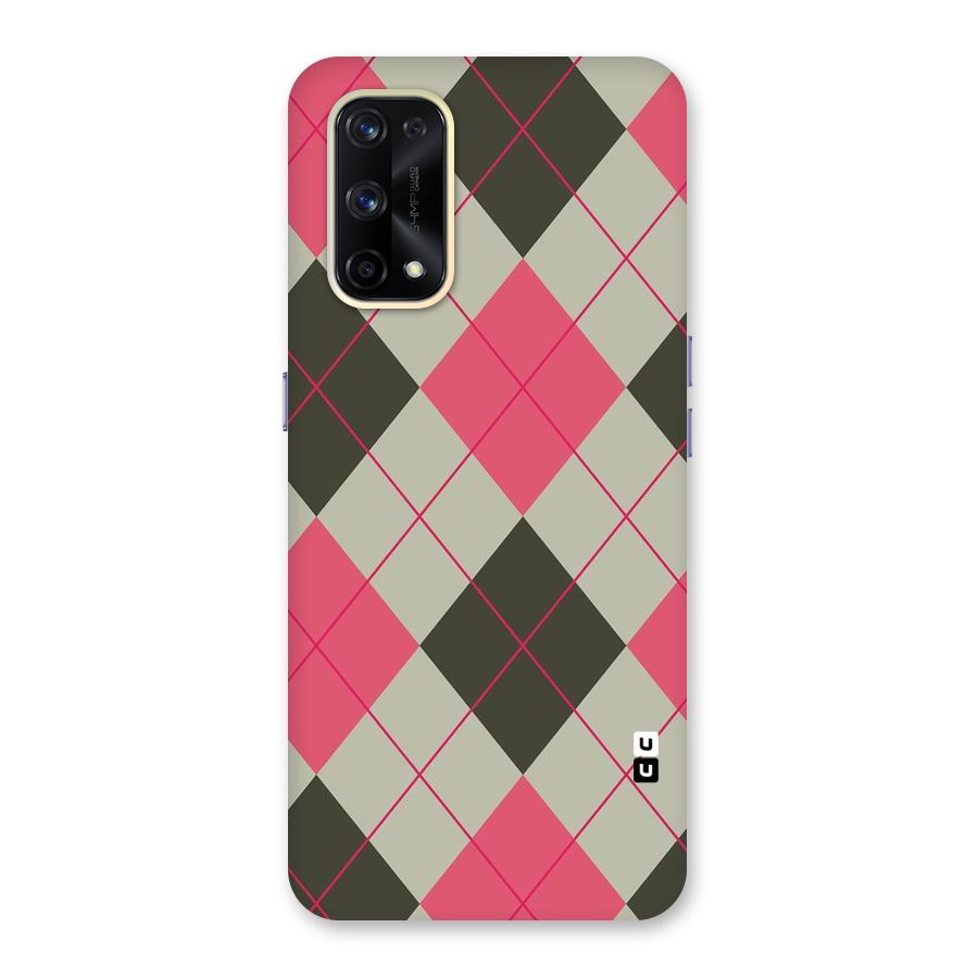 Check And Lines Glass Back Case for Realme X7 Pro