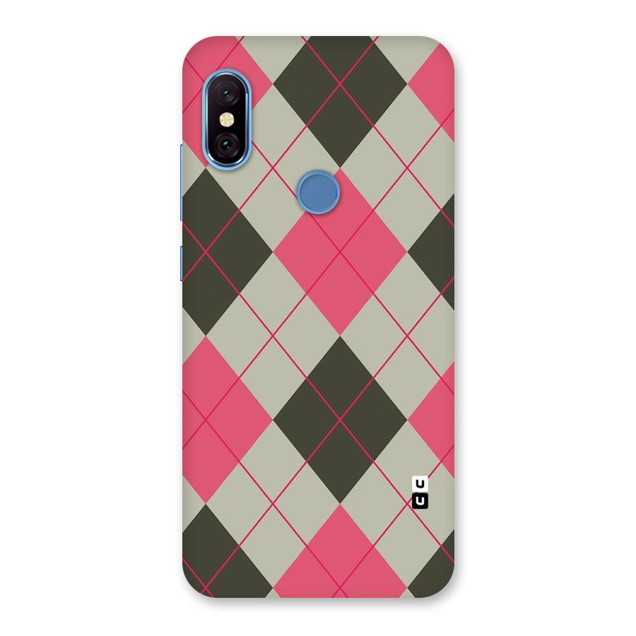 Check And Lines Back Case for Redmi Note 6 Pro