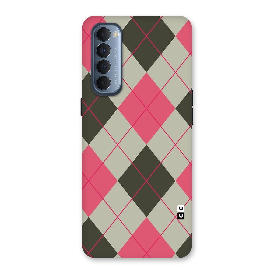 Check And Lines Back Case for Reno4 Pro