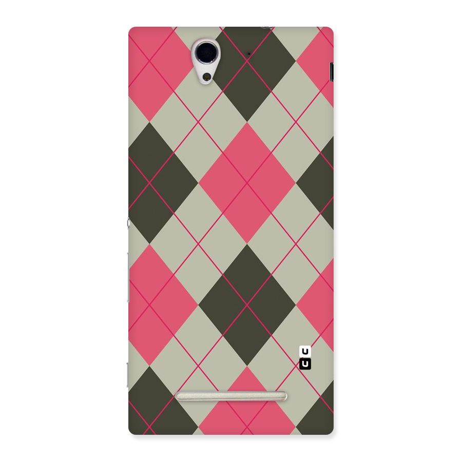 Check And Lines Back Case for Sony Xperia C3