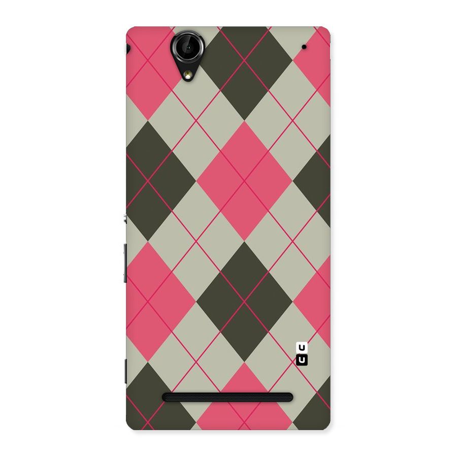 Check And Lines Back Case for Sony Xperia T2